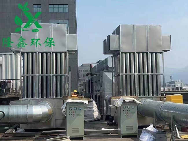 濕電廢氣處理設備安裝現場